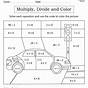 Free Color By Number Multiplication And Division Worksheets