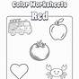 Preschool Color Red Worksheets