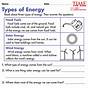 Energy Types Worksheets