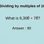 Dividing By Multiples Of 10
