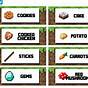 Minecraft Party Food Labels Printable