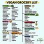 Vegan Food List Pdf