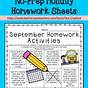 Pre K Homework Printables