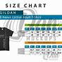Youth T-shirts Size Chart