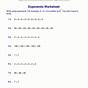 Exponents Worksheets With Answers