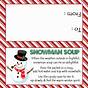 Snowman Soup Free Printable