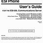 Esi Phone System User Manual