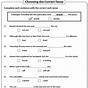 Shift In Verb Tense Worksheet