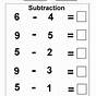 First Grade Subtraction Worksheet