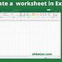 Excel New Worksheet Template