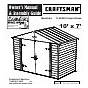 Craftsman 5x2 Shed Manual