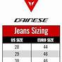 Dainese Pants Size Chart
