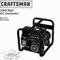 Craftsman 3600 Watt Generator Manual