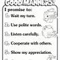 Good Manners Free Printables