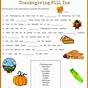 First Grade Thanksgiving Activities Printable