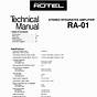 Rotel Ra-12 Service Manual