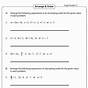 Evaluating Variable Expressions Worksheets