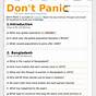 Don't Panic Worksheet Answers