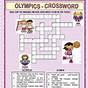 Summer Olympic Crossword Puzzle Printable