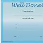 Printable Well Done Certificates