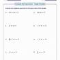 Evaluating Expressions Worksheet 6th Grade