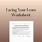 Facing Your Fears Worksheet