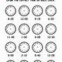 Clocks First Grade Worksheet