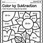Subtraction Coloring Worksheets For Grade 3