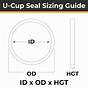 U Cup Seal Size Chart