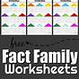 Fact Family Worksheets For 1st Grade