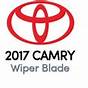 Camry 2018 Wiper Blade Size