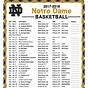 Printable Duke Basketball Schedule