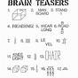 Brain Teasers Worksheets With Answers