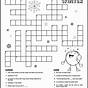 Printable Winter Crossword Puzzles