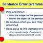 Identifying Sentence Errors Practice Pdf