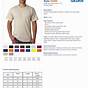 Gildan Ultra Cotton T-shirt Size Chart