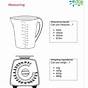 Kitchen Measurement Worksheet