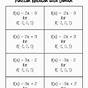 Algebra 1 Function Notation Worksheet