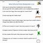 Simple Multiplication Word Problems Worksheet
