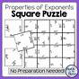 Exponent Puzzle Worksheet