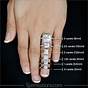 Finger Radiant Cut Carat Size Chart