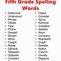 Hard Spelling Words For 5th Graders