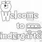 Printable Welcome To Kindergarten Coloring Page