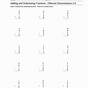 Subtracting Fractions With Different Denominators Worksheet