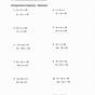 Elimination Systems Of Equations Worksheet