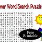 Summer Word Search Puzzles