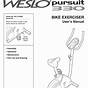 Weslo 831.21811.0 User Manual