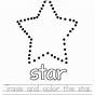 Kindergarten Worksheet With Word Star