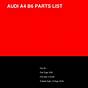 Audi A4 B5 Parts Catalogue
