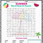 Word Search Printable Summer